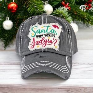 NWT DISTRESSED SANTA JUDGIN CAP